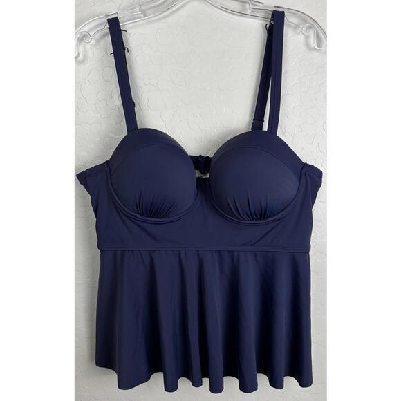 torrid Other - Torrid Navy Blue Swim Tankini Top